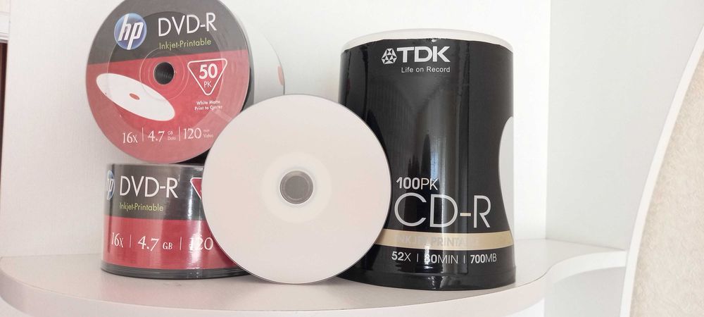 Диски чистые новые диски Printable DVD-R.