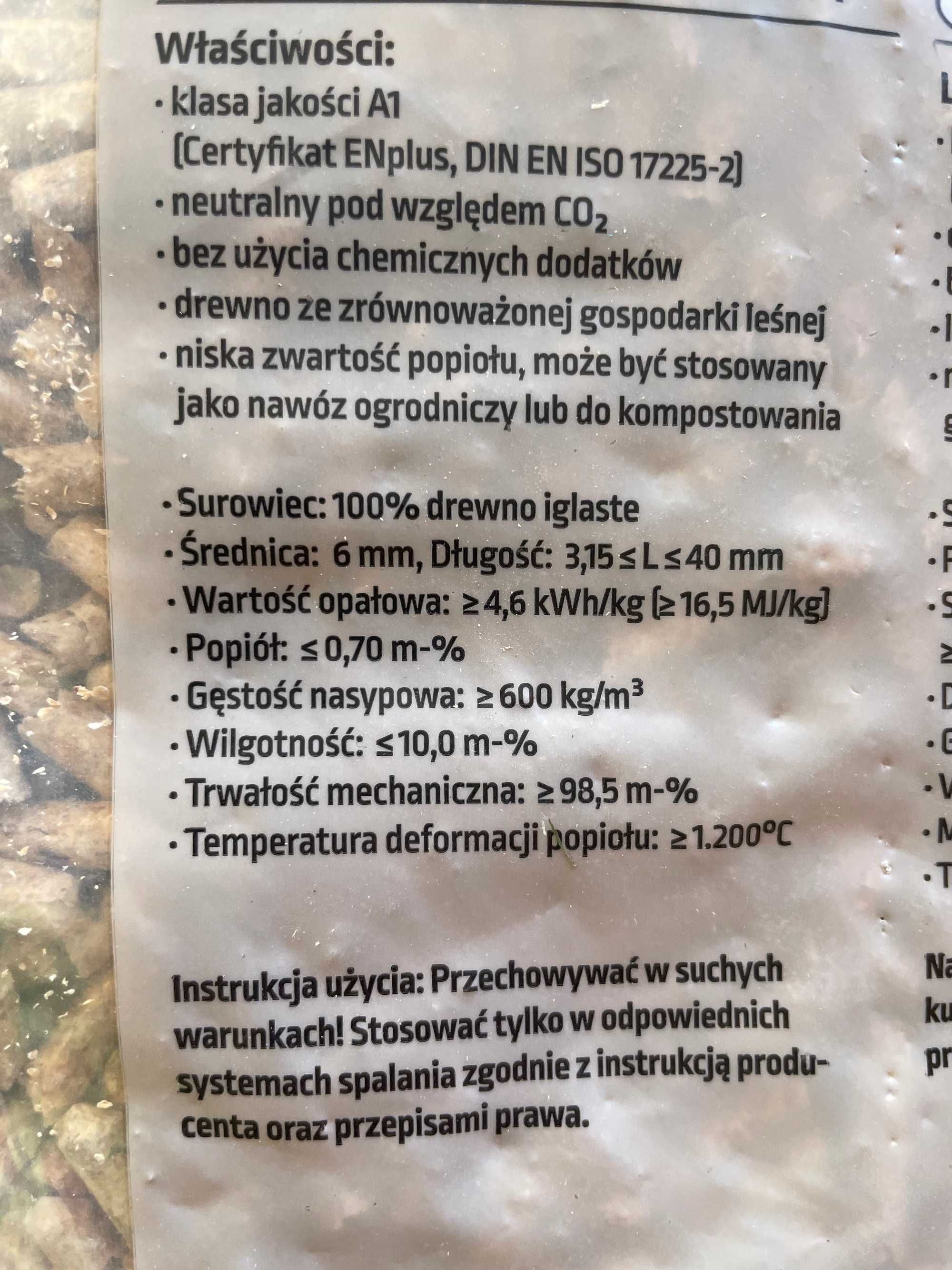 Pellet pelet drzewny EnPlusA1 REKORD Olczyk Lava Barlinek