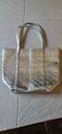 Srebrna, jednokomorowa torba shopper
