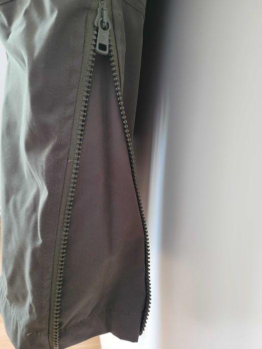 Spodnie wielosezonowe z podpinką z polaru/zielone/ zimowe/ przejściowe