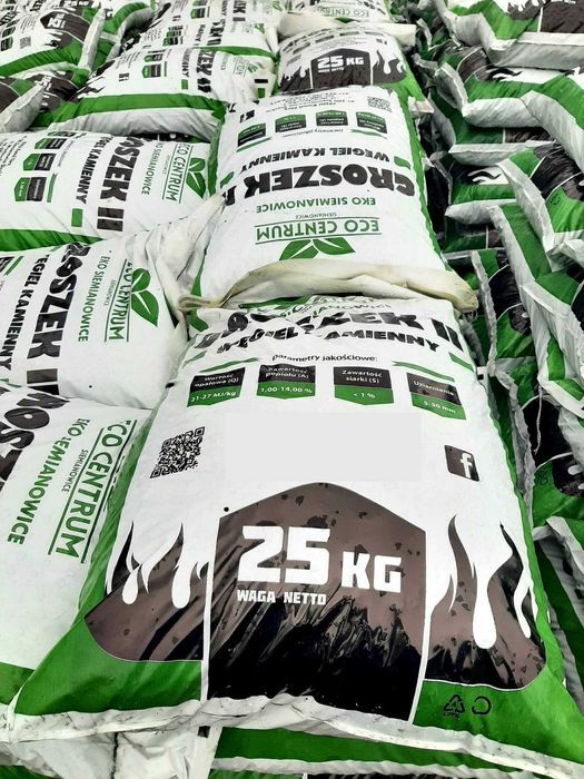 Węgiel Ekogroszek pakowany 25 kg Groszek II  100% POLSKI PROMOCJA