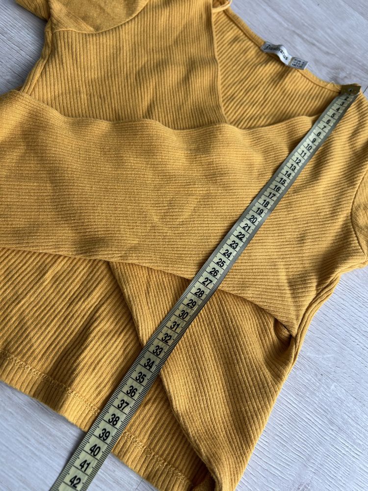 Bluzka top wiazany Stradivarius S 36
