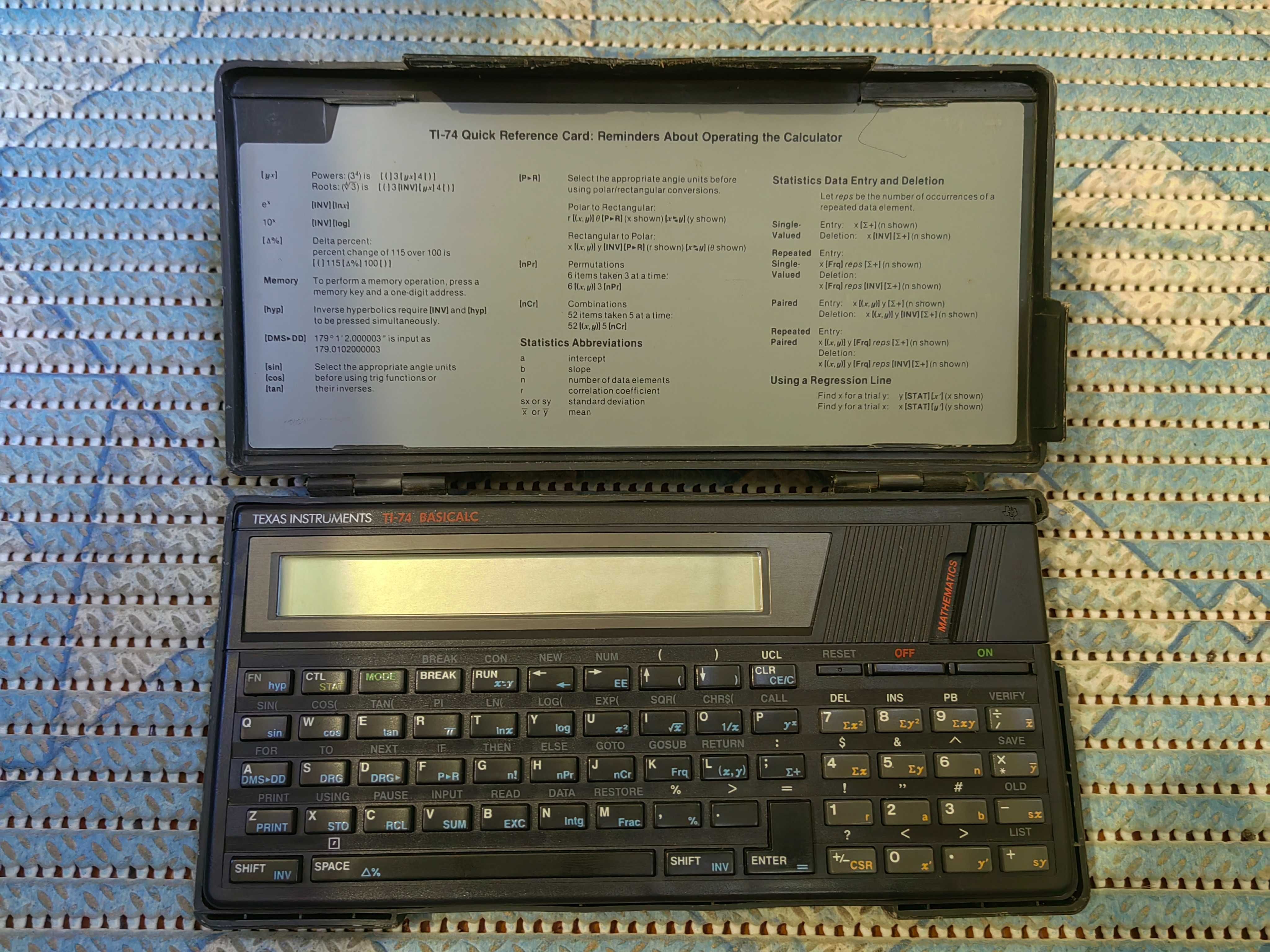 texas instruments ti 74 basic calc