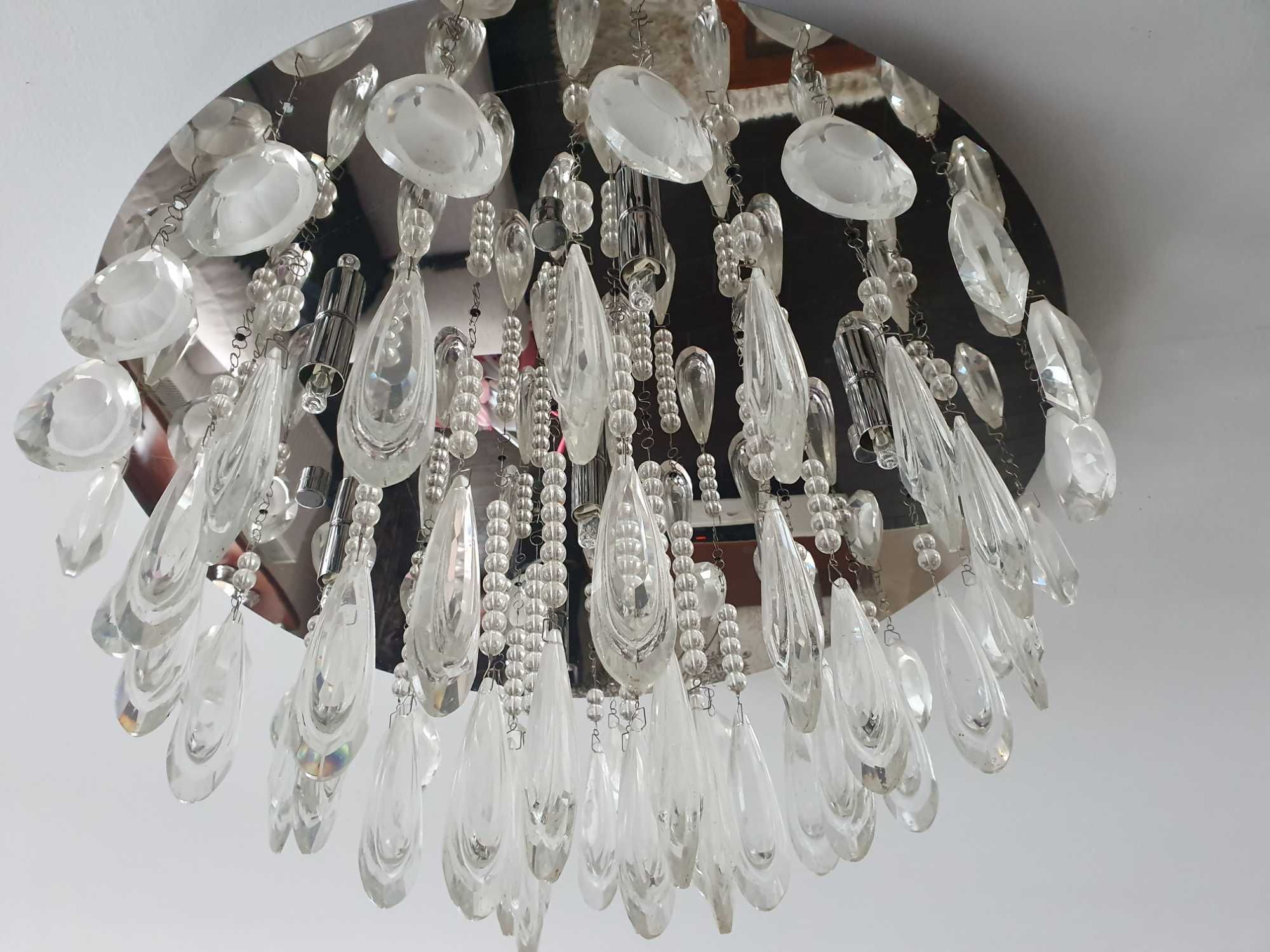 Plafon,żyrandol z kryształami ,duży 60 cm, led