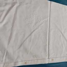 Fronha retangular em linho muito antigo com bordado e ponto ajour  *