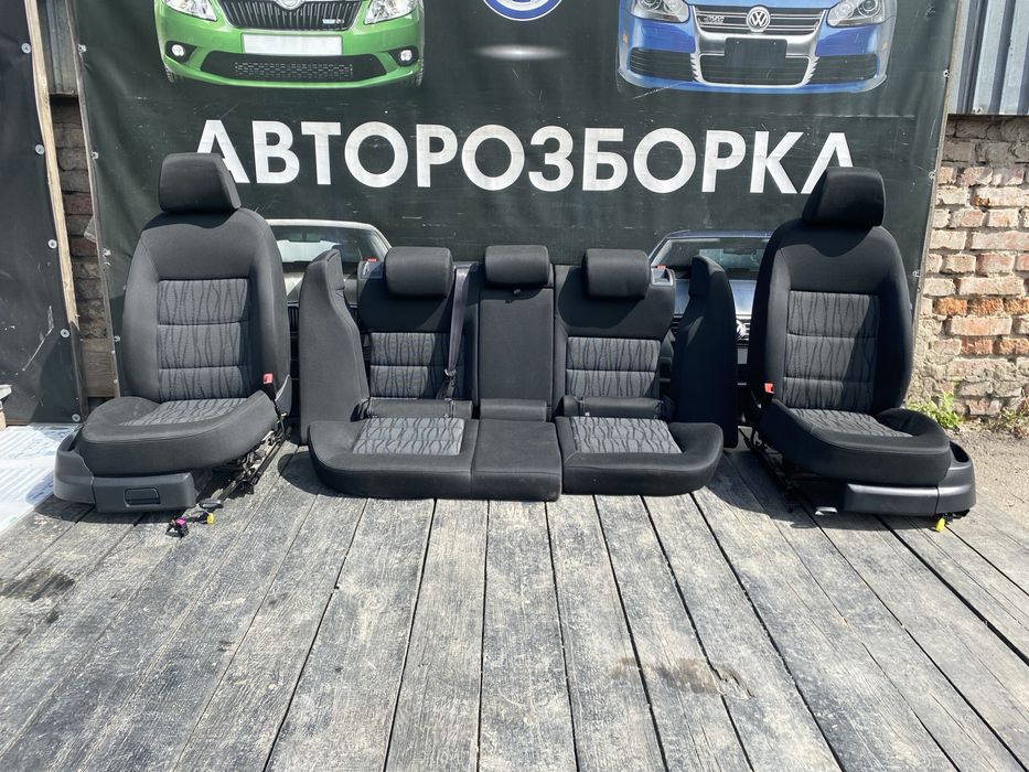 Салон шкода октавія А5 сидіння сидушки skoda octavia a5 сидения