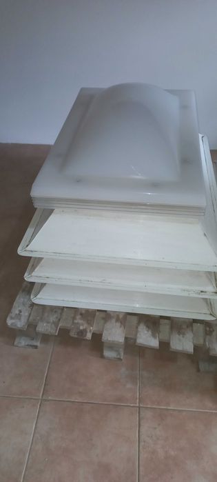 5 Claraboias Luzacril duplas elétricas nunca usadas