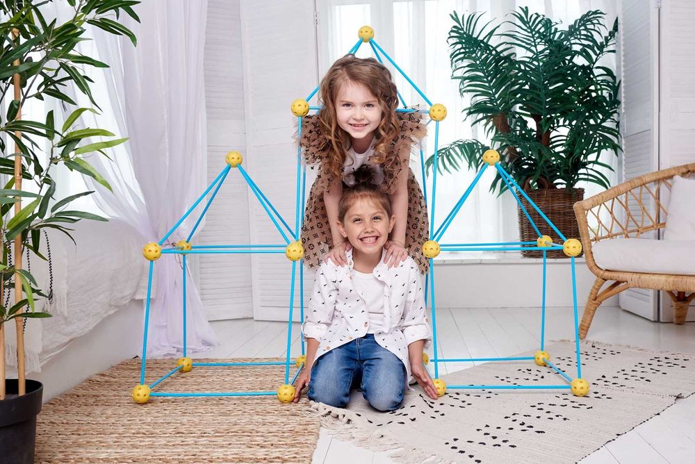 Детский игровой 3D домик-конструктор "Халабуда", 92 детали