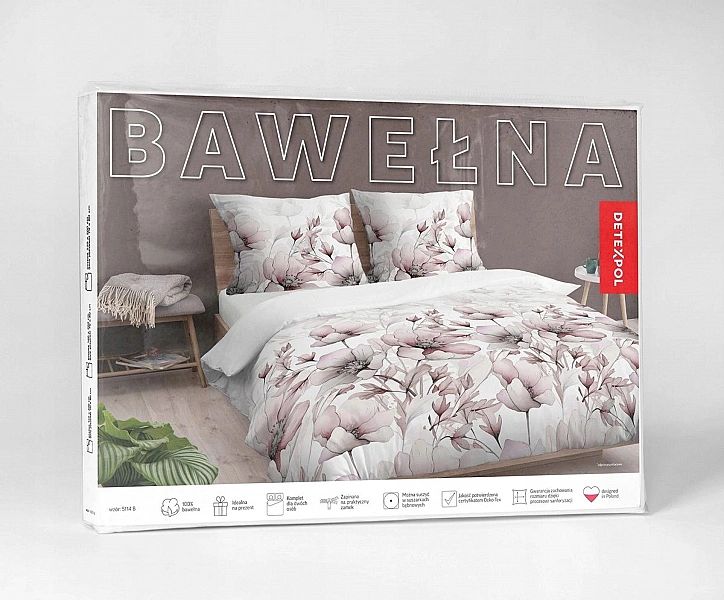 Komplet pościeli BAWEŁNIANEJ VICENZA 220x200/3 częsci elegancka z wzor
