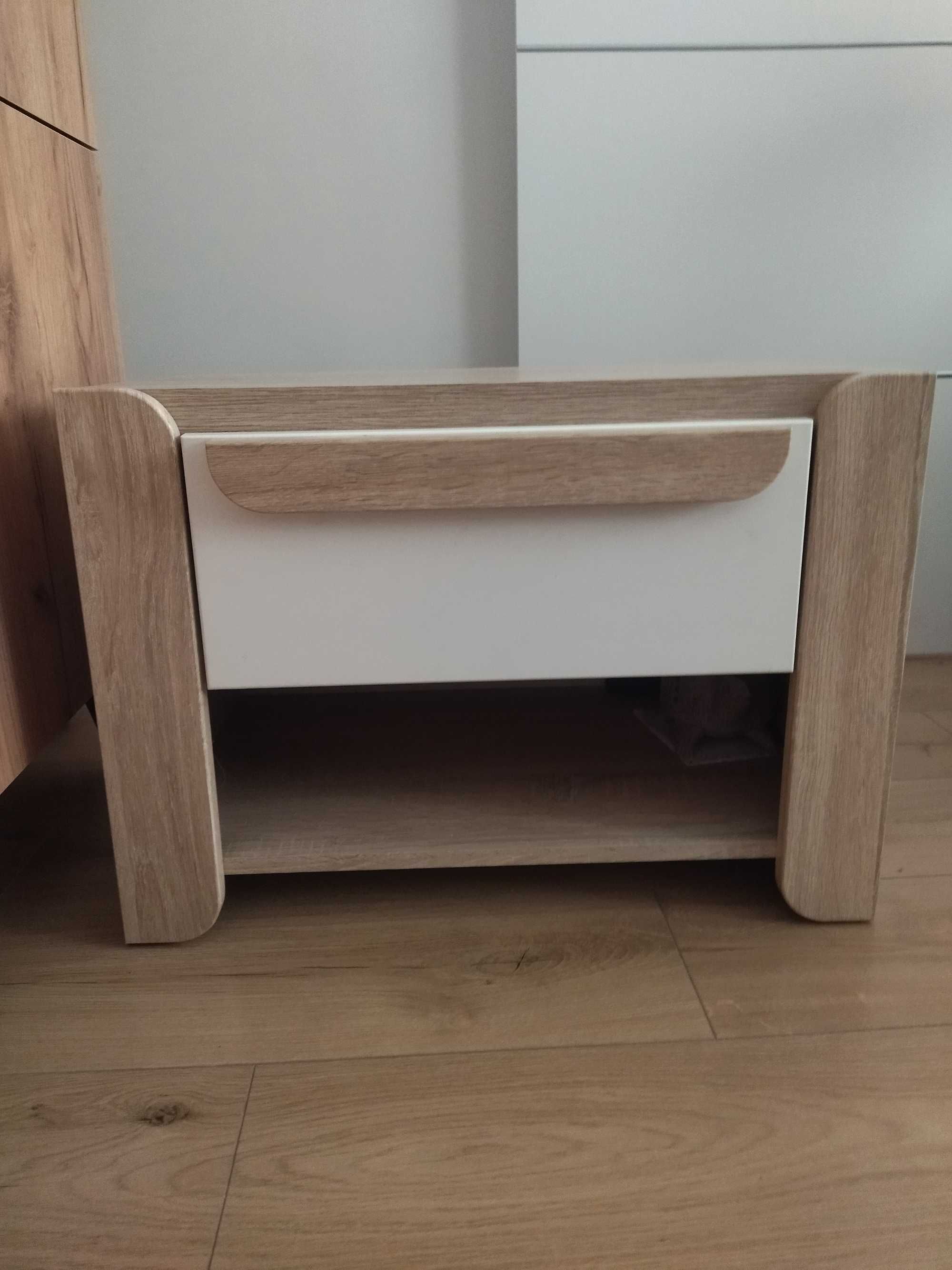 Regał i szafka nocna z płyty MDF, dąb sonoma