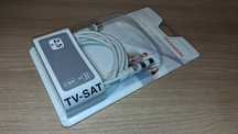 Nowy Kabel Koncentryczny Thomson 2.5m TV SAT Wtyk Gniazdo
