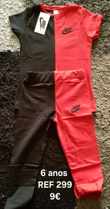 Conjunto de leggings e t-shirt tamanho 6 anos novo