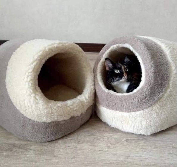 Теплий будиночок хатинка домик лежанка лежак для котика собачки кошки