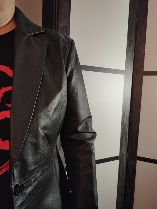 Кожаный пиджак новый. Идеал.