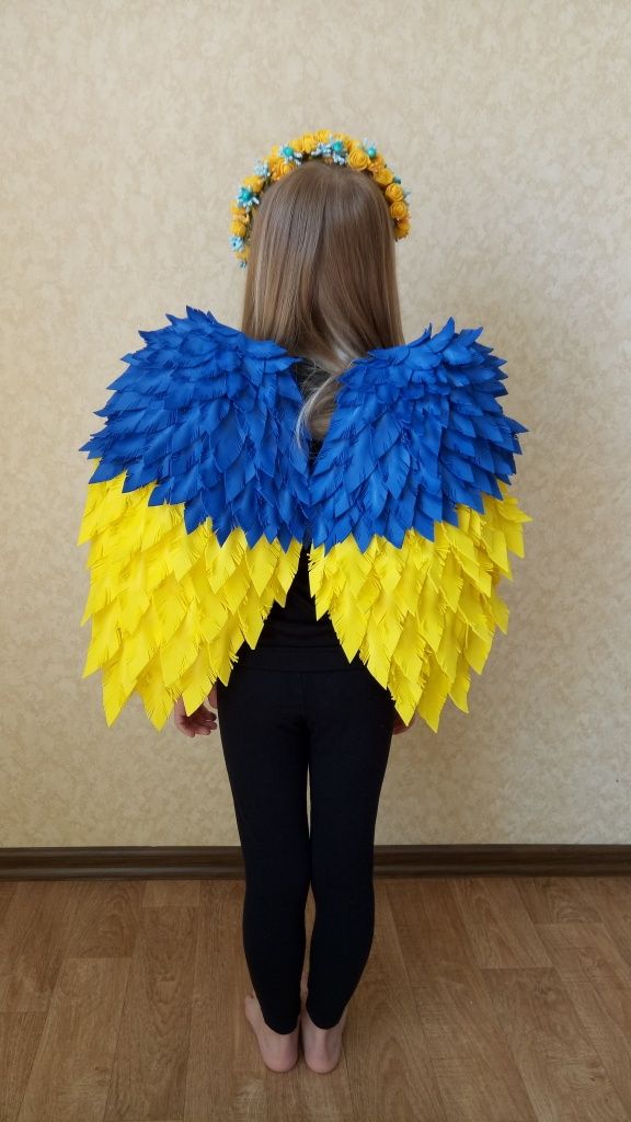 Крила янгола жовто-блакитні. Дитячі крила янгола