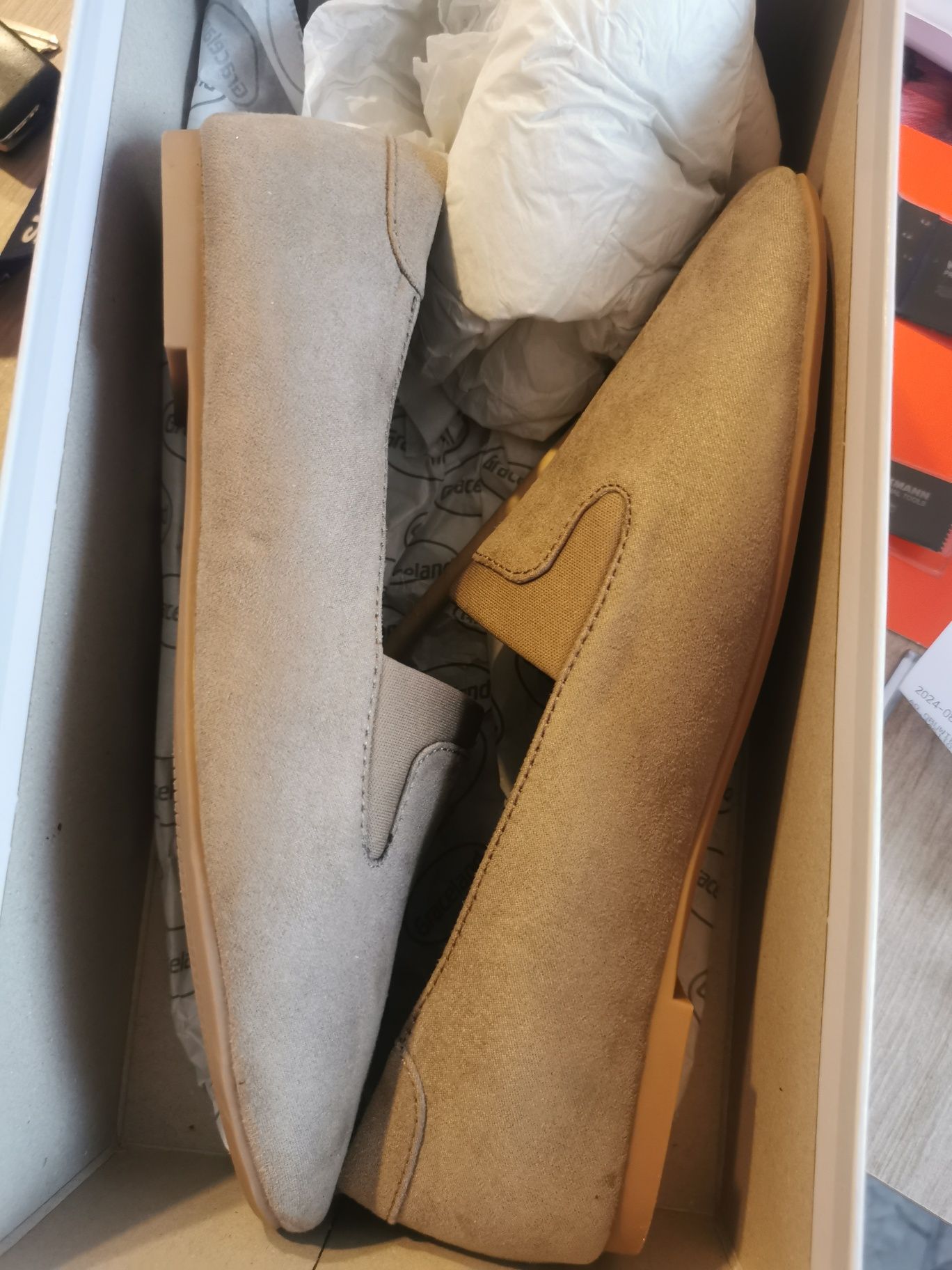 Mokasyny, Baletki, slip on, damskie  36