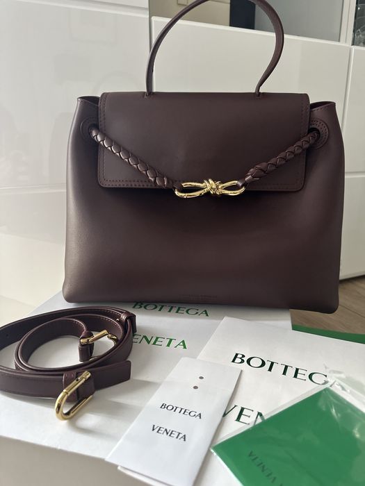 Bottega Veneta Ciao Ciao Medium Torebka Bag bordo skóra nat. Nowa