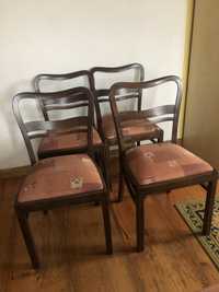 4 szt krzesła art deco vintage stare