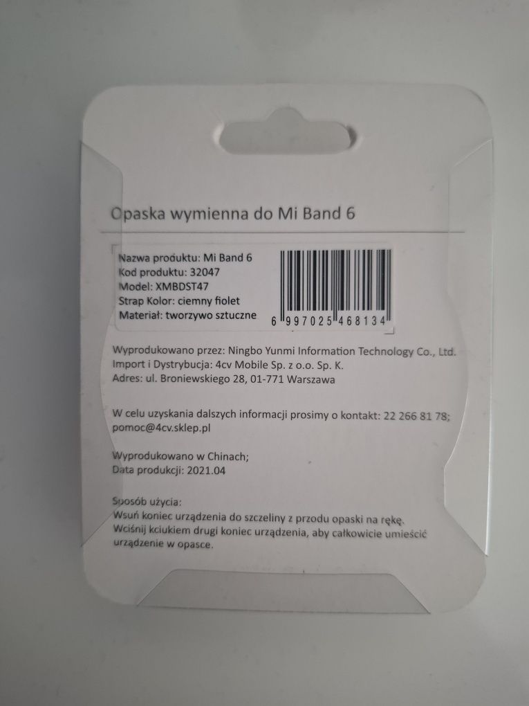 Pasek do opaski Mi Band 6