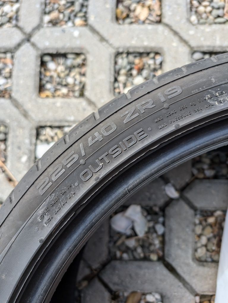 2szt Letnie Opony Nokian Powerproof 225/40 R19 93 Y XL Gwarancja 30msc