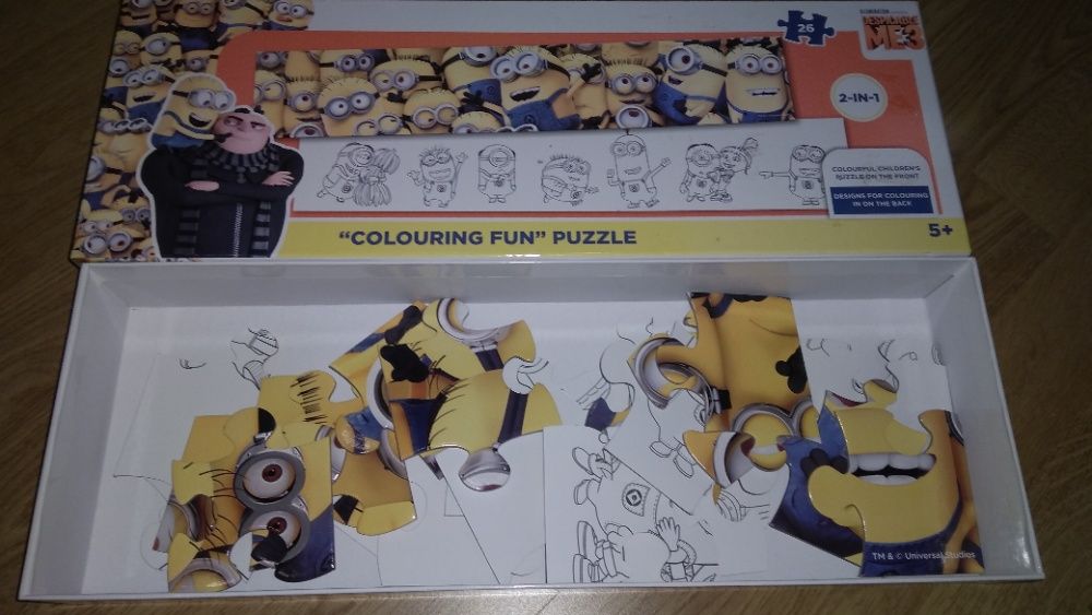 Puzzle "Colouring Fun " do kolorowania - 26 elementów - Minionki - 2 w