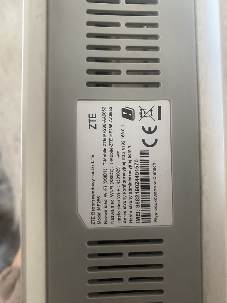 Router ZTE bezprzewodowy LTE model MF286