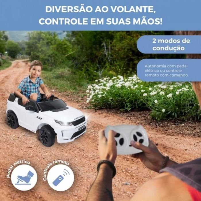 Carro Elétrico Infantil Seguro Range Rover 12V • Controlo Parental