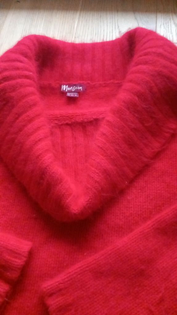 Sweter angora Czerwony rozmiar M/L