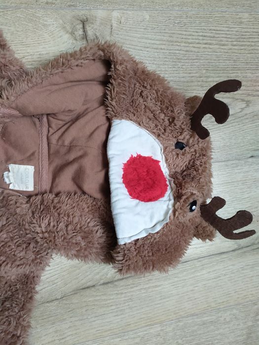 Pajacyk ciepły pluszowy renifer cool club r 80