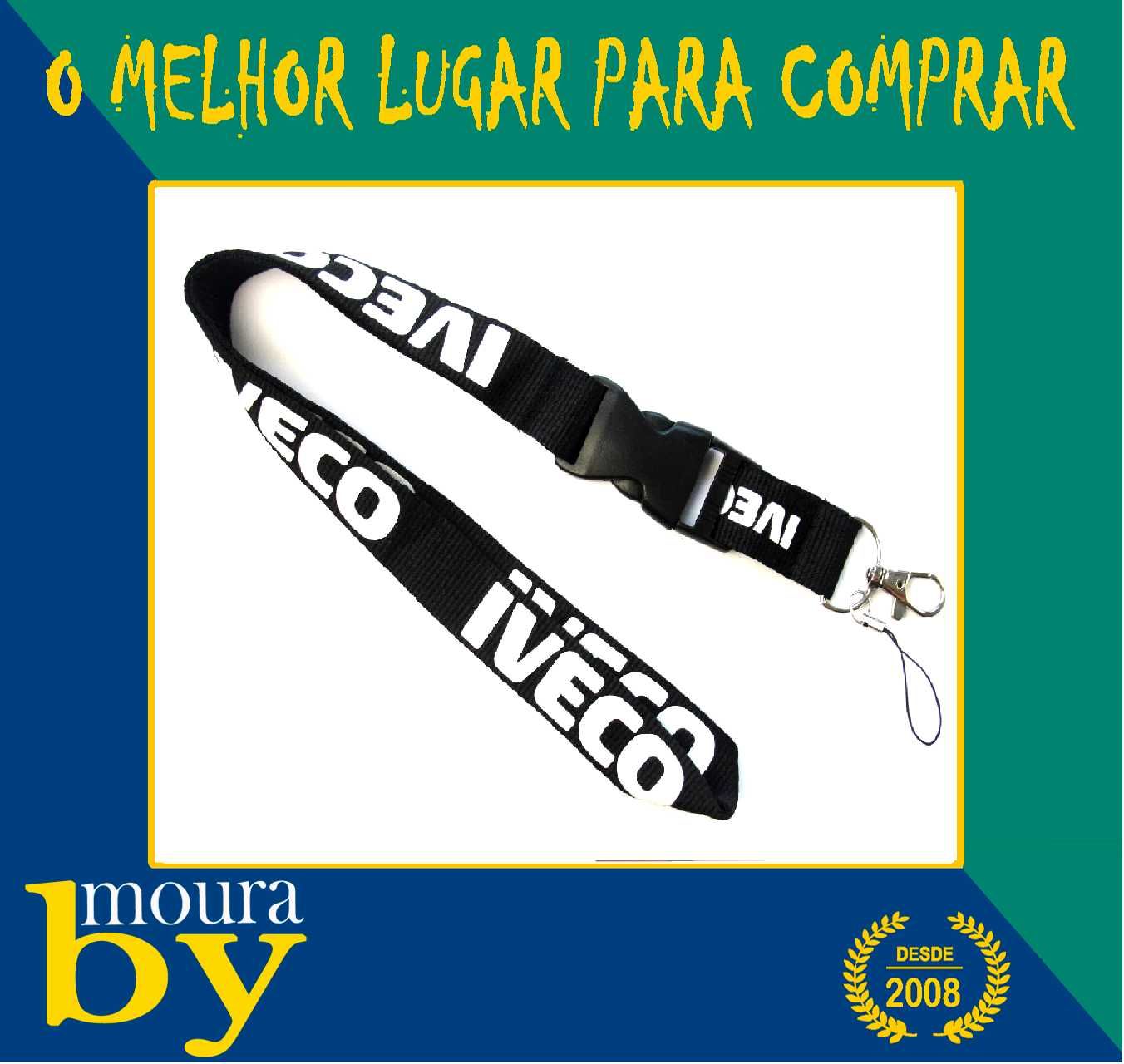 Fita de Pescoço ou Bolsas de comando Lanyard Iveco