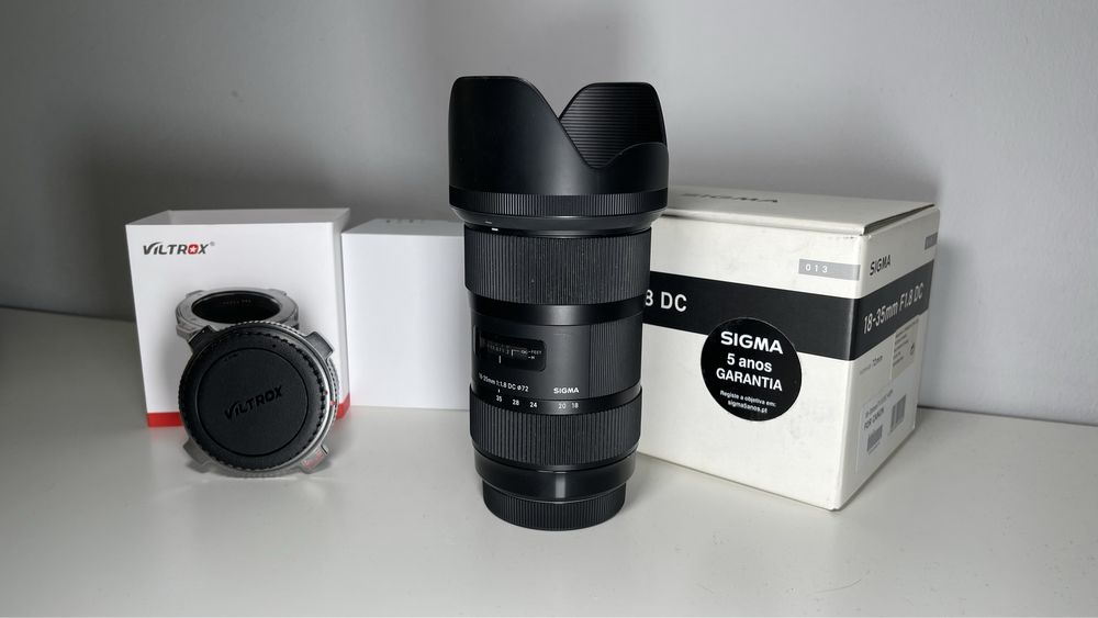 Objetiva Sigma 18-35mm F1.8 DC HSM ART (Canon) + Viltrox EF-L Pro Novo