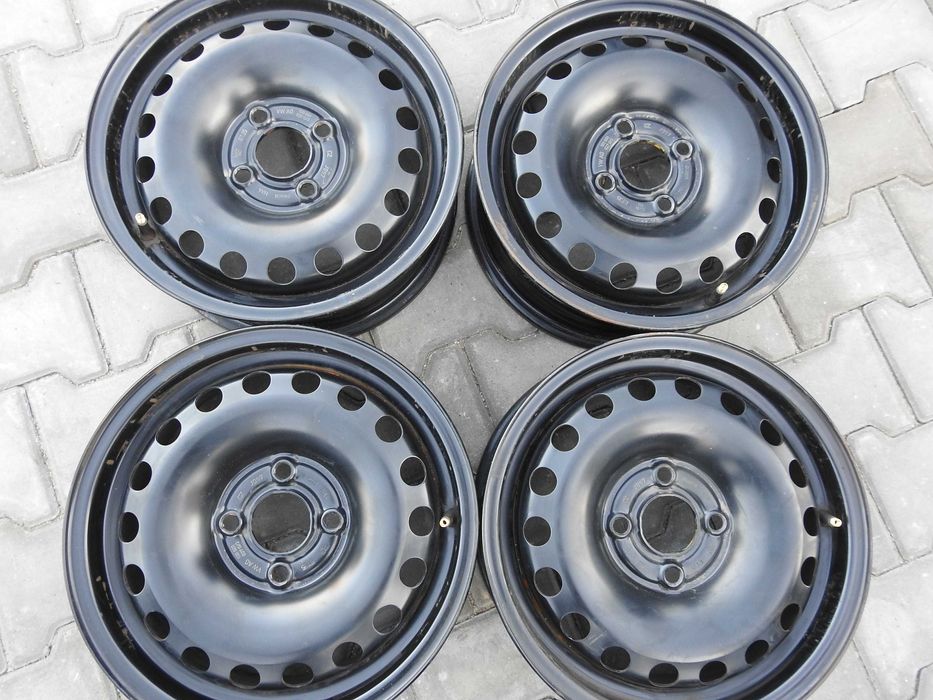 4x Felgi stalowe 4x100 14'' 5J ET35 VW SEAT OM Jak NOWE