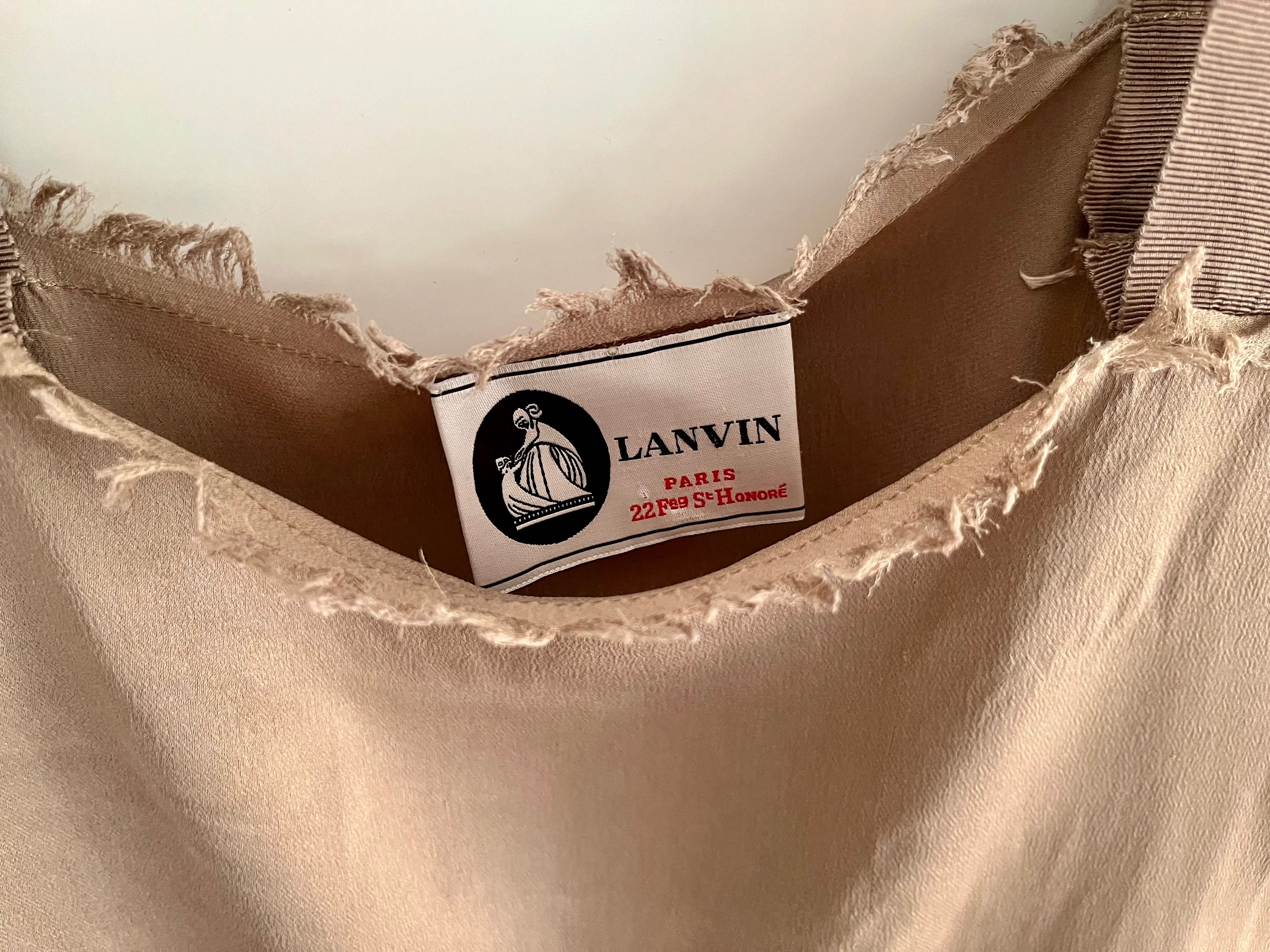 LANVIN Paris!!! jedwabny top M S XS