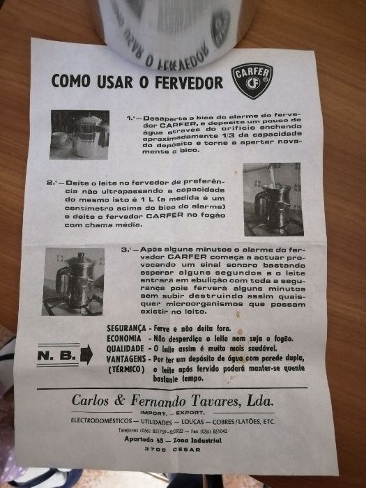 Fervedor da marca CARFER