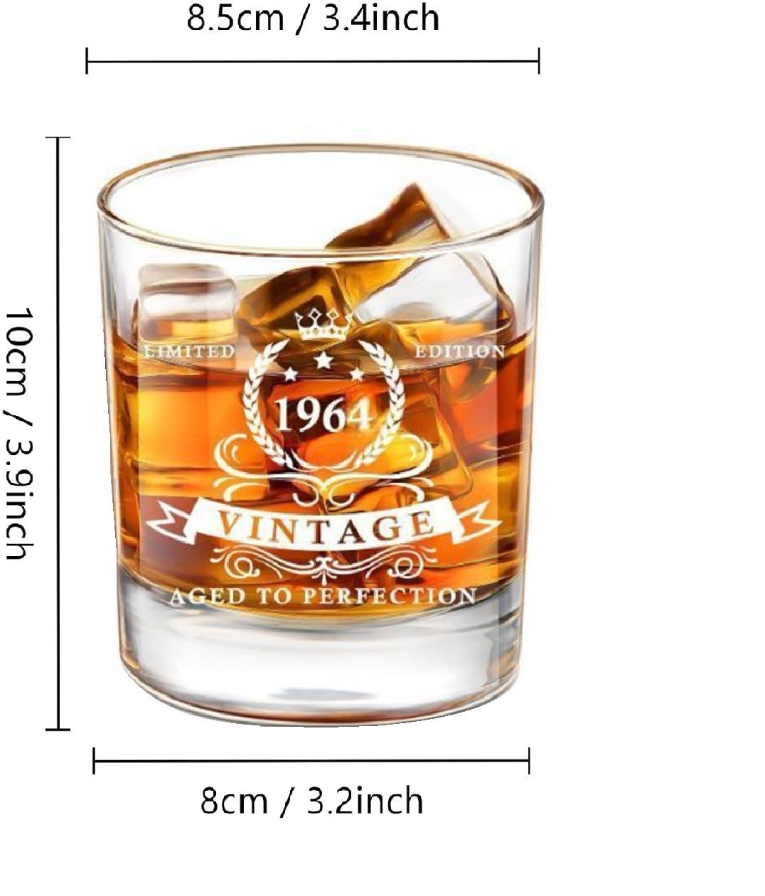 Szklanka do Whisky na 61 Urodziny w Drewnianym Pudełku 340 ml