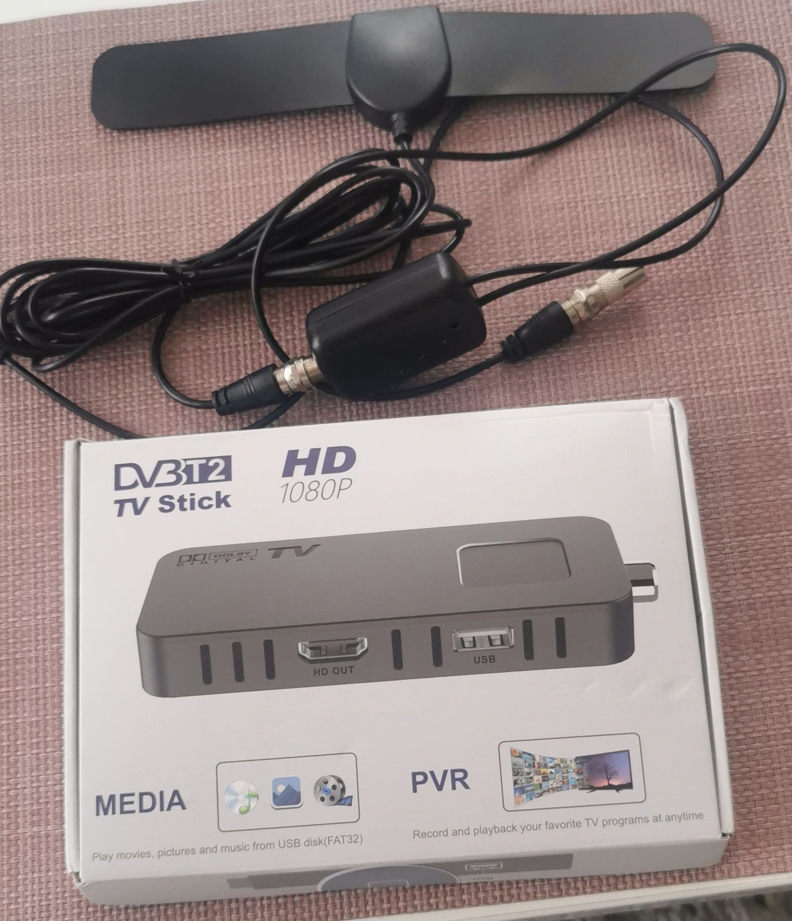 Komplet do odbioru cyfrowej telewizji naziemnej DVB-T2 HEVC HDMI