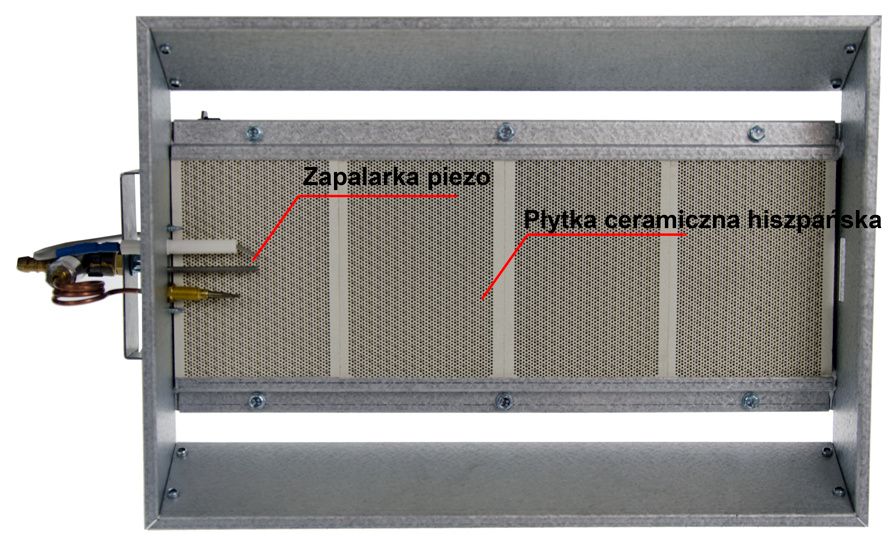 Promiennik gazowy, nagrzewnica, grzejnik wieszany na ścianę 6kW - SB-4