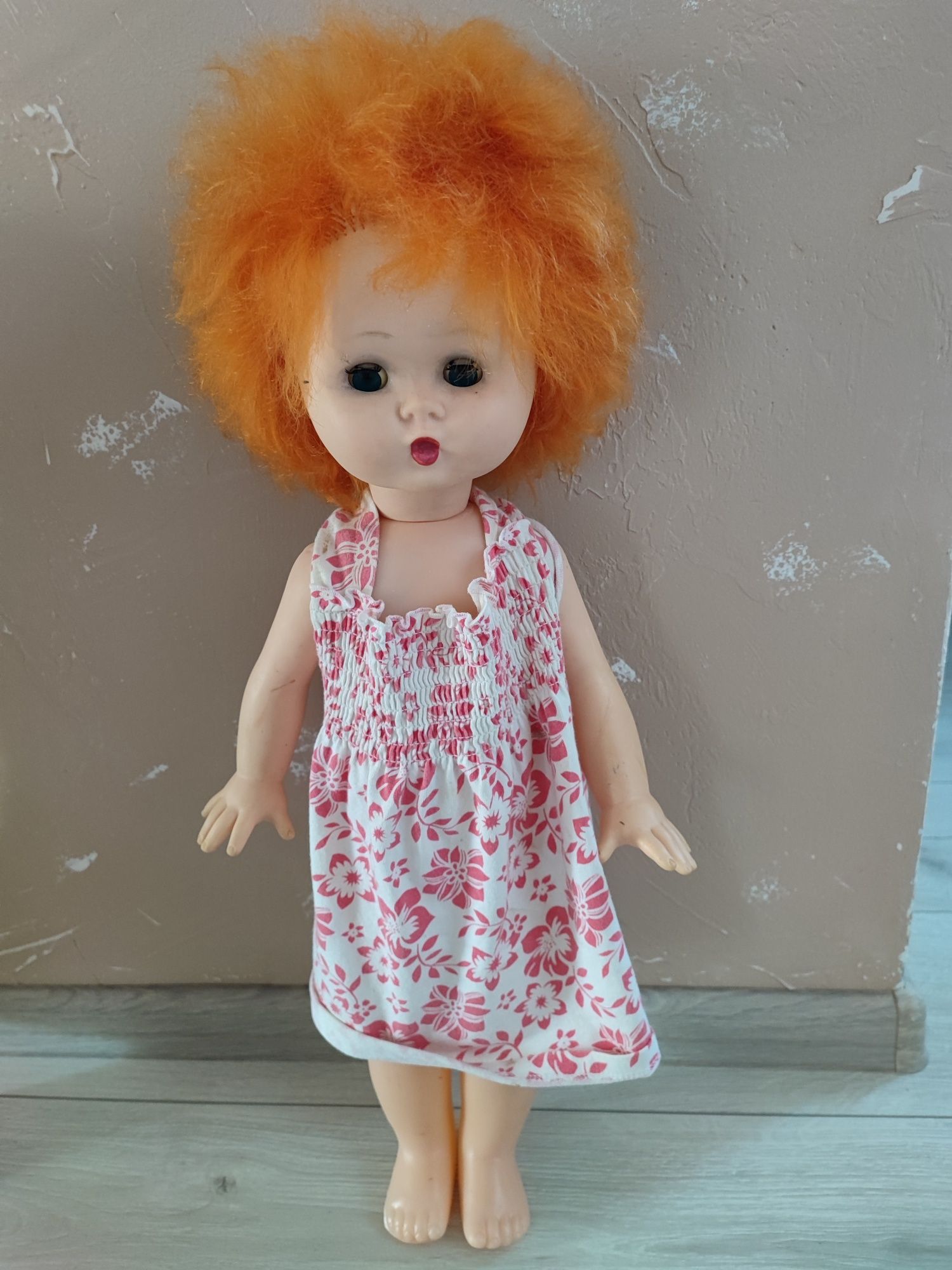 Кукла советская с рыжими волосами