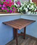 stolik balkonowy ikea 56x80x70 drewniany składany