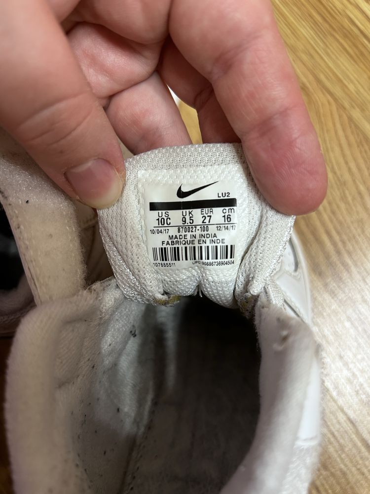 Nike хайтопи кросівки шкіряні 27 р-р (17.2см) оригінальні