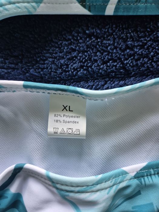 Pelie Dwuczęściowy strój kąpielowy z wysokim stanem biało-zielony