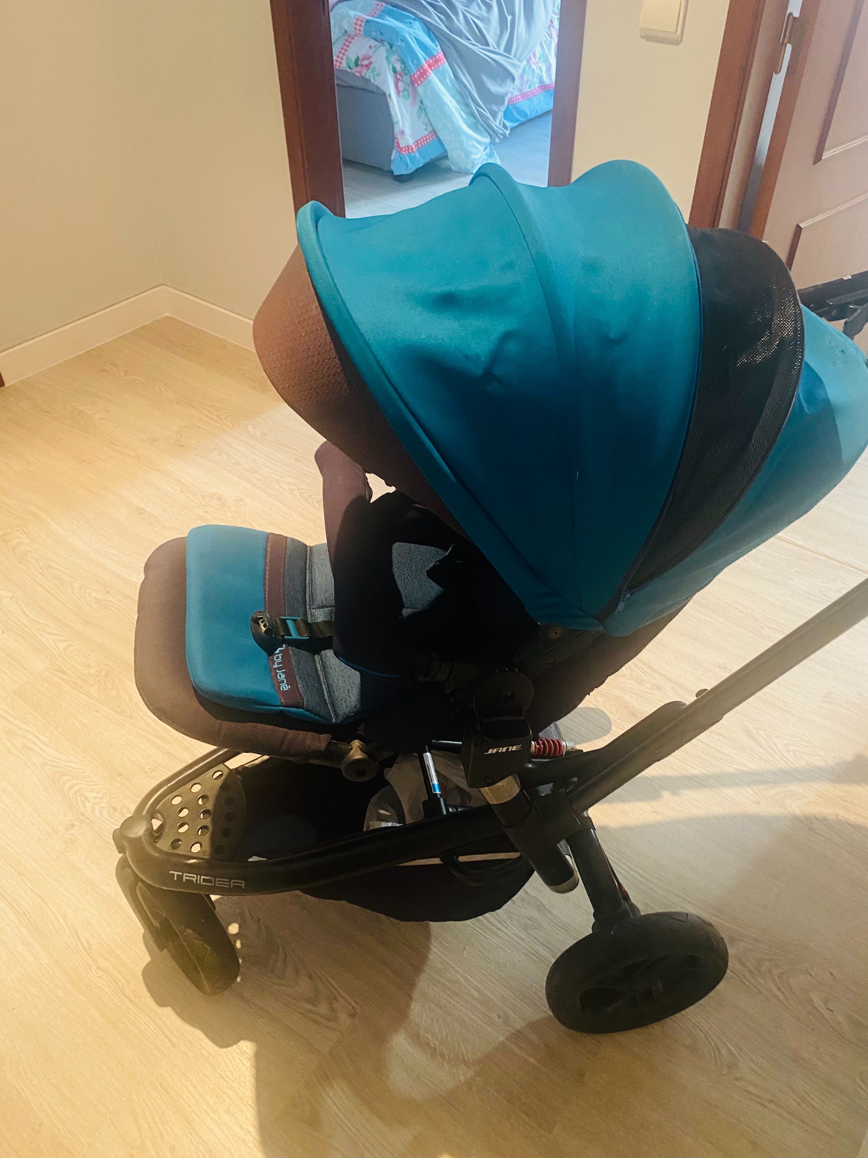 Duo carrinho bebé Jane trider matrix azul turquesa
