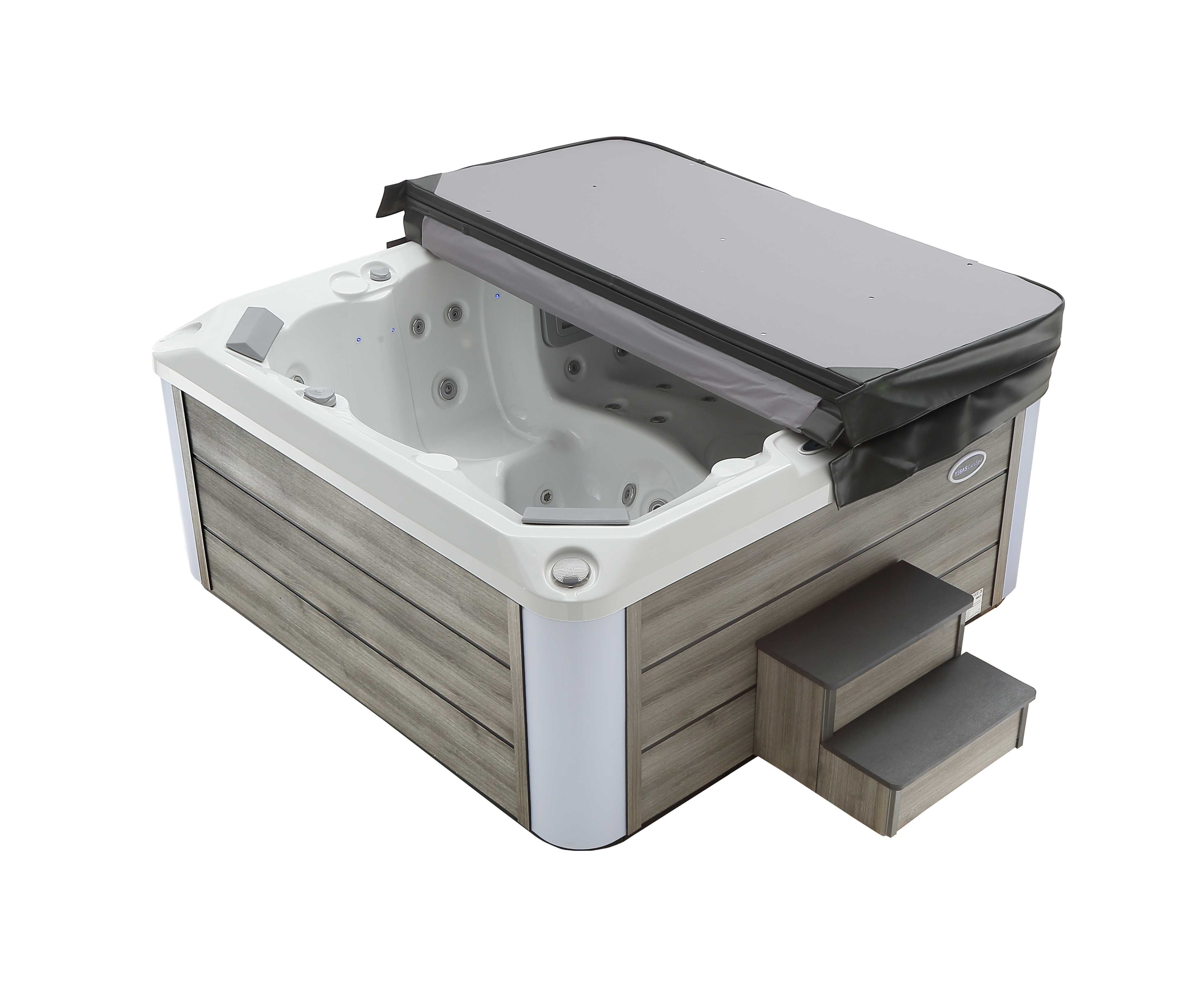 Całoroczna Wanna LuxSpa 6-osobowa LED hydromasaż Bluetooth Jacuzzi