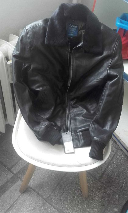 Nowa męska kurtka skórzana