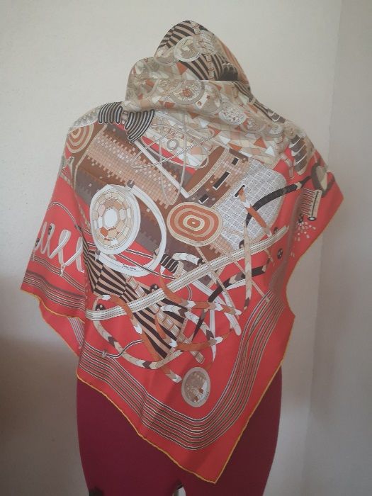 Apaszka artysta Pierre Marie marki Hermes 90 X 90 cm.