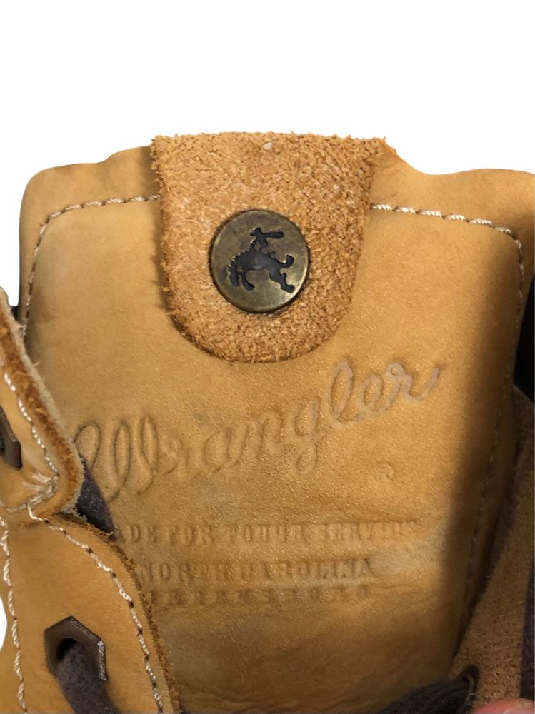 Brązowe damskie buty botki na klocku Wrangler na co dzien 40