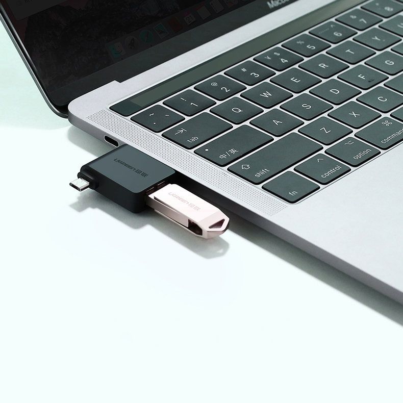 Adapter-Przejściówka OTG 2w1 - "USB" do "USB-C"/"micro USB"