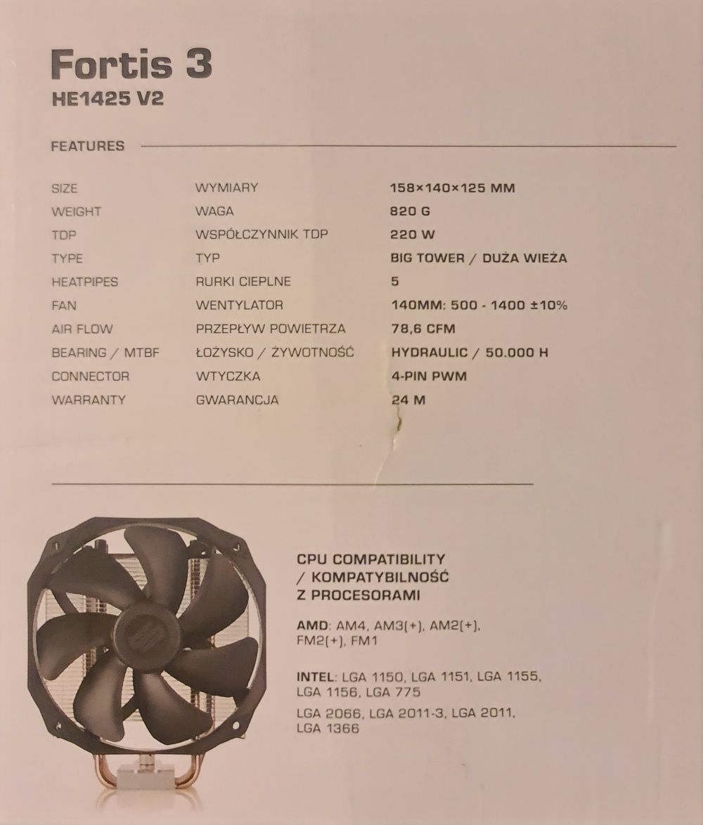 Chłodzenie SilentiumPC Fortis HE1425 V2