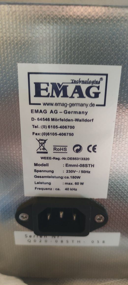 Emmi-08STH - ультразвукова мийка 0,8 л | EMAG technologies
