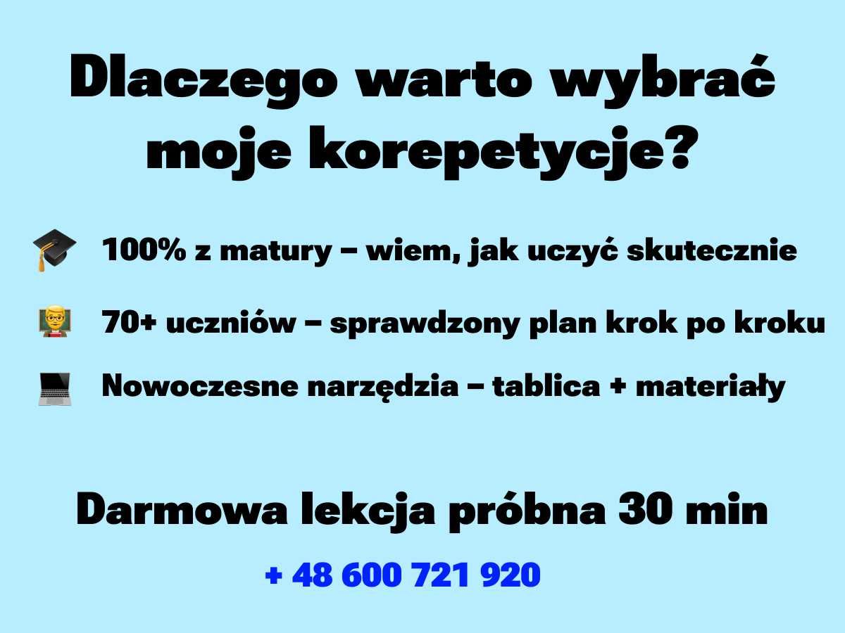 -> KOREPETYCJE MATEMATYKA | Matura 2026 | Darmowa Lekcja Próbna